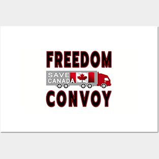 FREEDOM CONVOY TO OTTAWA CANADA JANUARY 29 2022 BLACK LETTERS Posters and Art